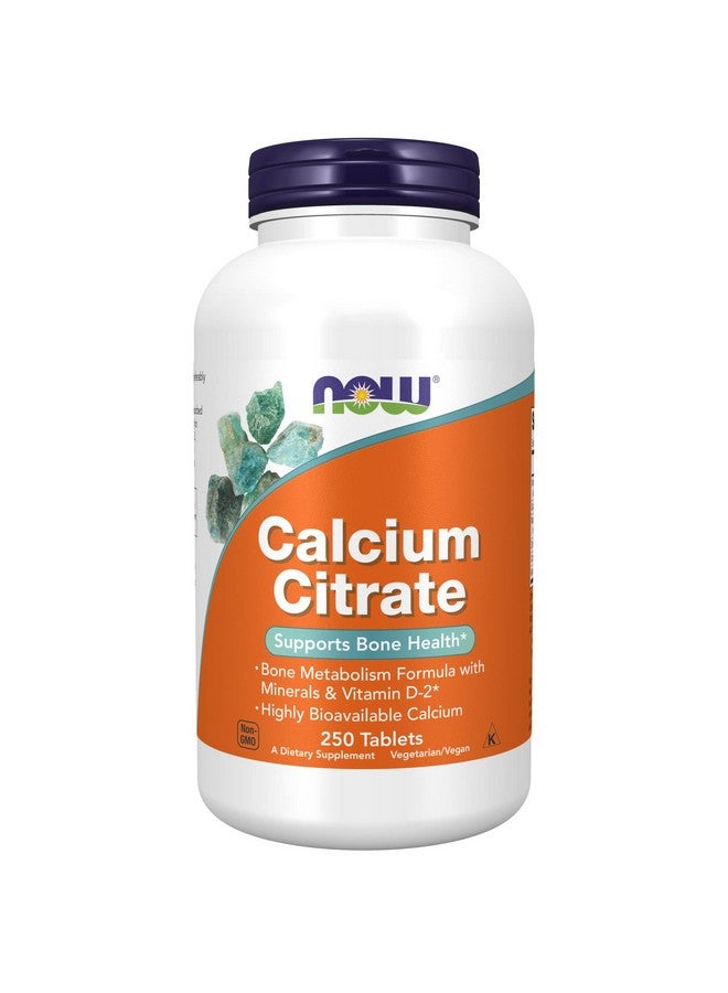 now Supplements Calcium Citrate With Vitamin D Magnesium Zinc Copper And Manganese 250 Tablets - Image 1