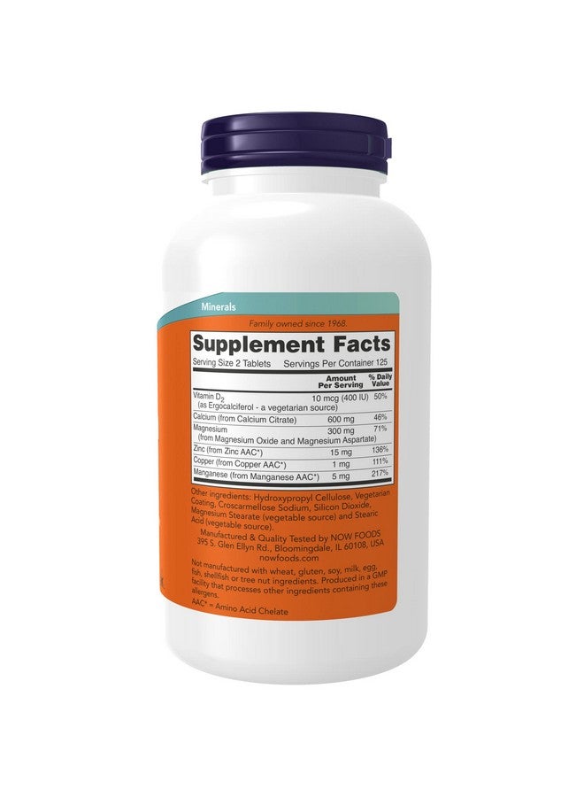 now Supplements Calcium Citrate With Vitamin D Magnesium Zinc Copper And Manganese 250 Tablets - Image 3