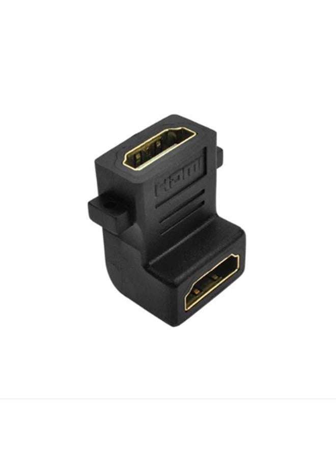 Pack of 8 HDMI to HDMI Female 90 Degree Right Angle Adapter Connector Coupler for HDTV - Image 3