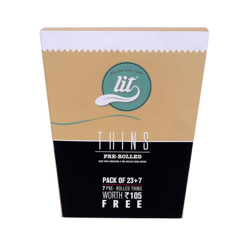 LIT أقماع THINS مسبقة التعبئة كل عبوة تحتوي على 1 أبيض و 1 بني رفيع (علبة من 30 عبوة، إجمالي 60 قمع) - Image 4