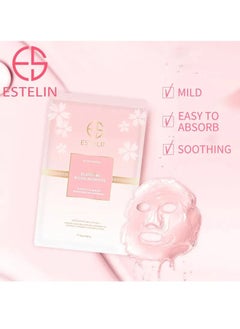 ESTELIN Cherry Blossoms Micro-Nutritive Essence Mask 5pcs 25g  - Image 2