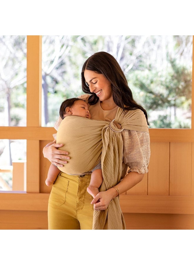 Moby Ring Sling | Versatile Support Wrap for Mothers, Fathers, and Caregivers | Baby Wrap and Carrier for Newborns, Infants, and Toddlers | Holder Can Carry Babies up to 33 lbs | Saffron - Image 5