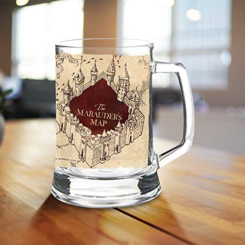 Morphing Mugs Harry Potter – Marauder’s Map – Mischief Managed Quote - 16 oz Pint Size Glass Morphing Mugs Color Changing Clue Mug – Full Image Revealed When COLD Liquid Is Added - Image 3