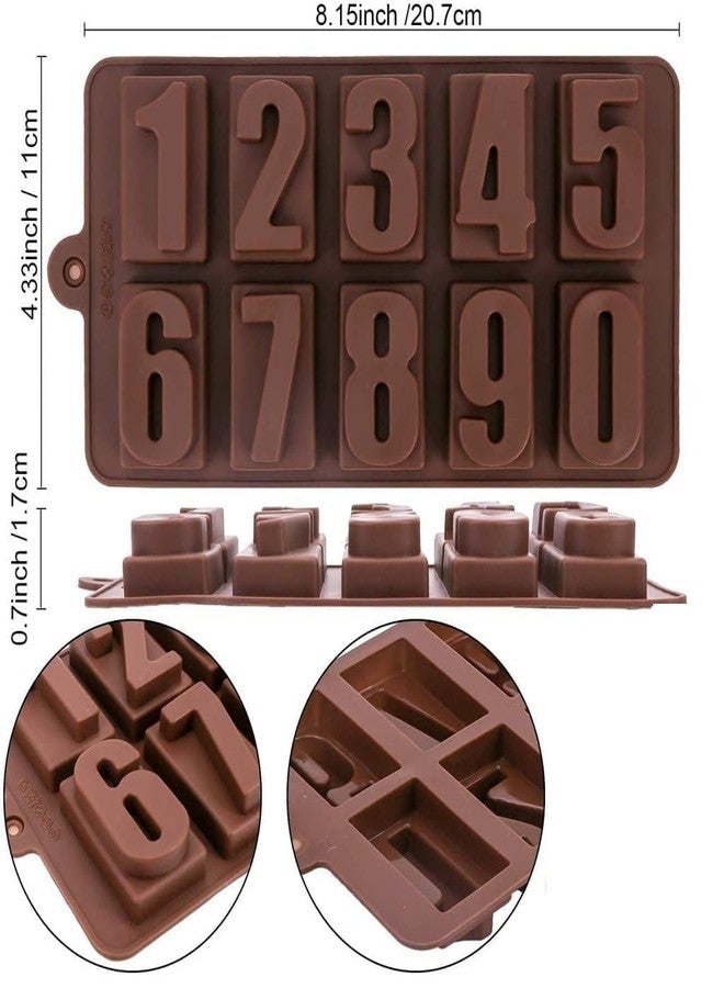 Atharved Silicone Alphabet & Numeric Chocolate Mould | Combo Candy Mold & Ice Cube Tray | Non-Stick, Flexible, Food-Grade Silicone for Chocolates, Desserts, Ice, and Baking Pack of 1 - Image 2