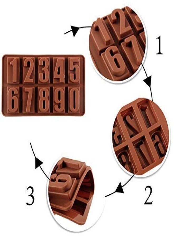 Atharved Silicone Alphabet & Numeric Chocolate Mould | Combo Candy Mold & Ice Cube Tray | Non-Stick, Flexible, Food-Grade Silicone for Chocolates, Desserts, Ice, and Baking Pack of 1 - Image 5