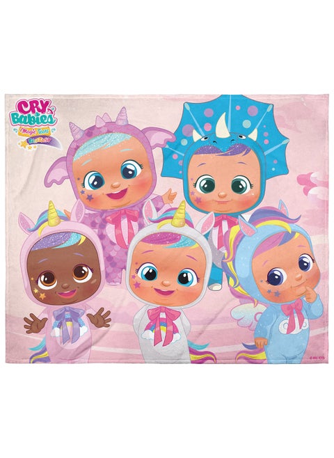 INTIMO Cry Babies Dolls Super Soft and Cuddly Plush Fleece Throw Blanket