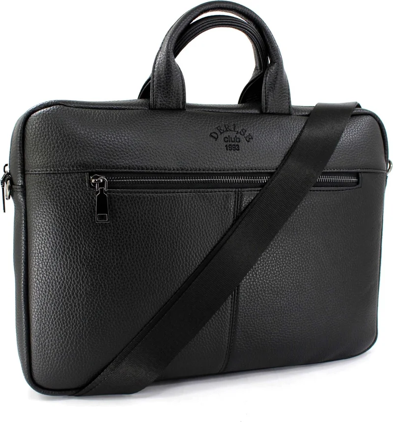 Derise Club Black Color File Briefcase 15.6 Inch Laptop and Briefcase with Shoulder Strap