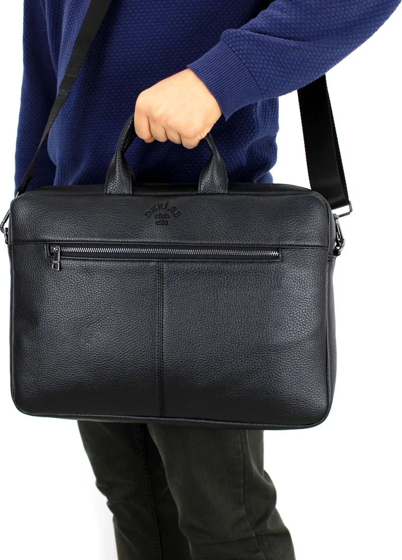 Derise Club Black Color File Briefcase 15.6 Inch Laptop and Briefcase with Shoulder Strap