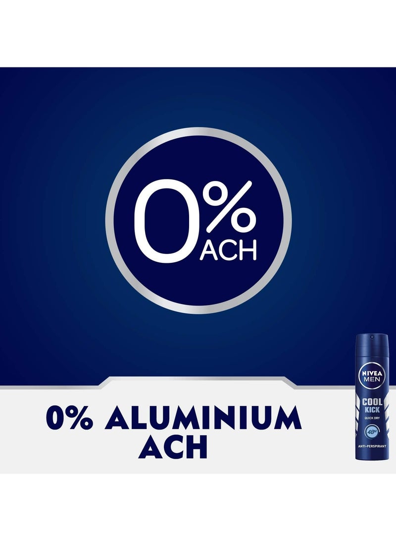 Nivea Coolkick 48 Hour Fast Dry Antiperspirant Spray, 150ml 150ml - Image 2