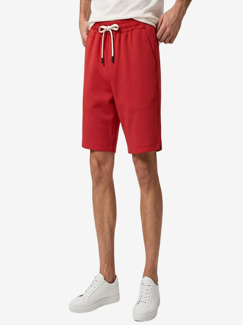 Tommylife Bright Orange TOMMY Men's Mid Waist Jersey Shorts for Men | Best Price UAE