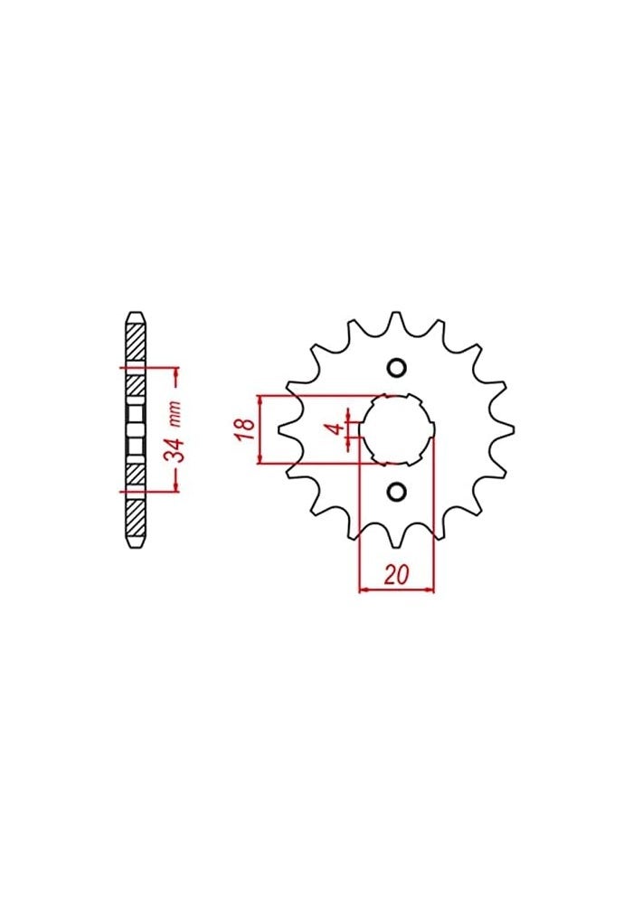 Wivplex 428 15T Motorcycle Front Sprocket - Image 2