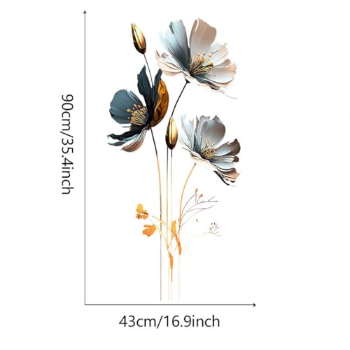 CNUSER 3D Wall Stickers DIY Flower Wall Decal Removable Waterproof Wall Art Decor for Bedroom Living Room Offices Home Decoration (Floral) - Image 4