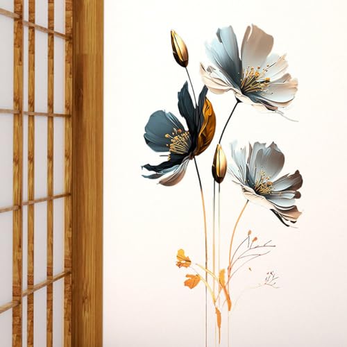 CNUSER 3D Wall Stickers DIY Flower Wall Decal Removable Waterproof Wall Art Decor for Bedroom Living Room Offices Home Decoration (Floral) - Image 5