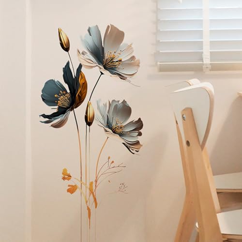 CNUSER 3D Wall Stickers DIY Flower Wall Decal Removable Waterproof Wall Art Decor for Bedroom Living Room Offices Home Decoration (Floral) - Image 2