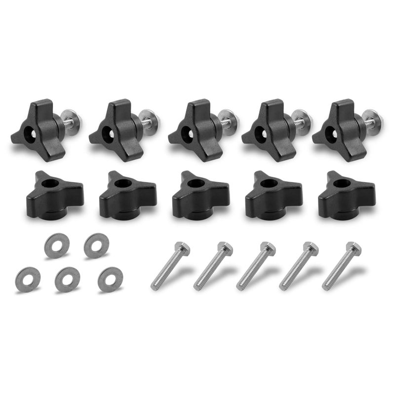 Fulton 30 Piece Kit 14 x 20 T Bolts for T Track T Slot Bolts T Track Nuts Knob Bolt and Hardware TTrack Accessories for Woodworking Jigs and Fixtures