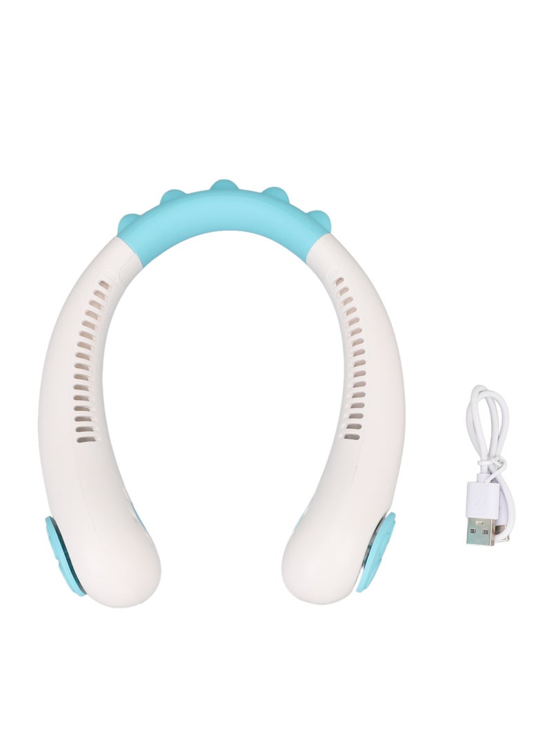 Velaurs Kids Neck Fan 3 Speeds Bladeless Quiet Cooling USB Rechargeable Personal Fan for Indoor Outdoor - Image 1