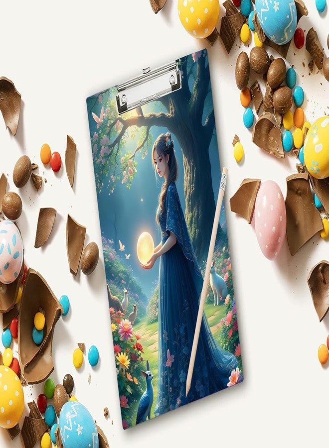 لوحة كتابة خشبية بتصميم ديكوربرينت، لوازم مدرسية، تصميم رخامي متصدع، لوحة كتابة بتصميم قوس قزح وحيد القرن، لوازم مكتبية، لوحة امتحانات (اللون 437، 13.5 × 9.5) - Image 3