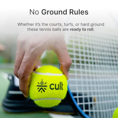 CULT Tennis Cricket Balls Green – Pack of 6 Practice & Training Balls for Men, Women & Kids Durable Rubber Core, Soft Felt Cover, High Bounce, All-Court Use - Image 4