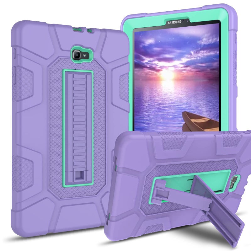 GUAGUA Compatible with Samsung Galaxy Tab A 101 2016 Case SMT580 T585 T587 Kickstand 3 in 1 Hybrid Heavy Duty Rugged Shockproof Protective AntiScratch Case for Galaxy Tab A 101 2016 PurpleGreen