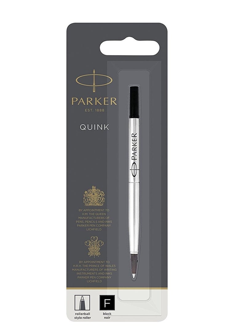 PARKER 1-Piece Quink Rollerball Pen Refill Fine Tip Black  - Image 1