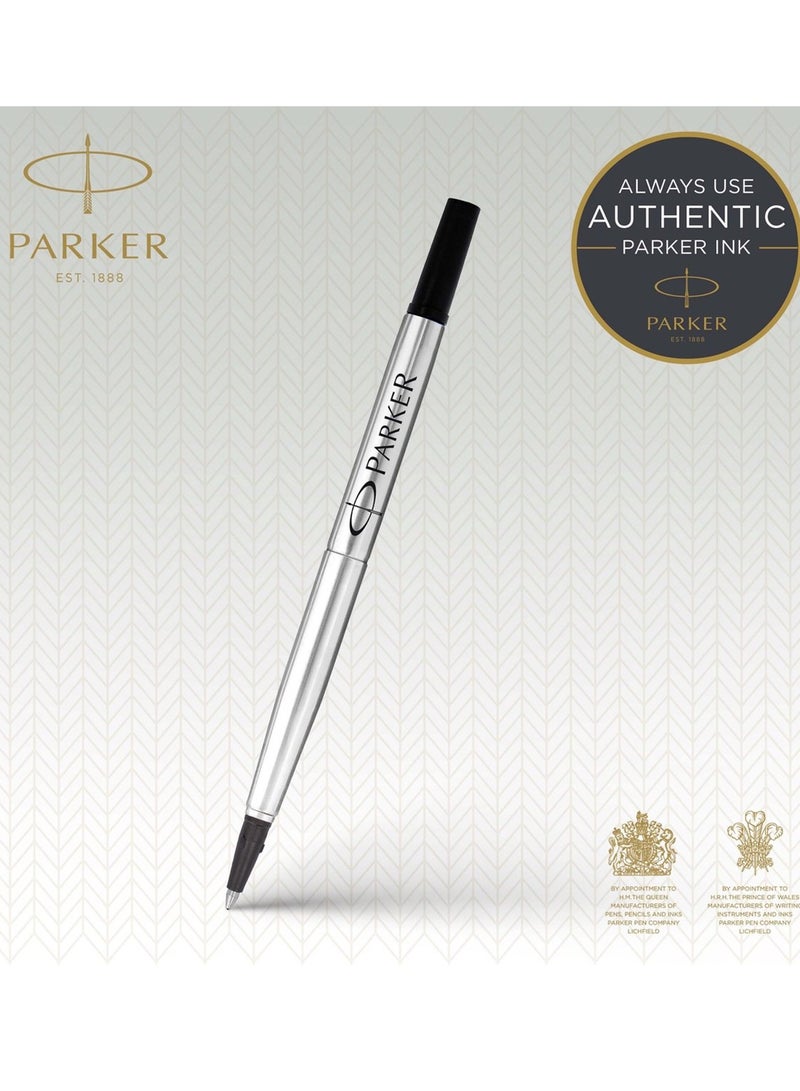 PARKER 1-Piece Quink Rollerball Pen Refill Fine Tip Black  - Image 2