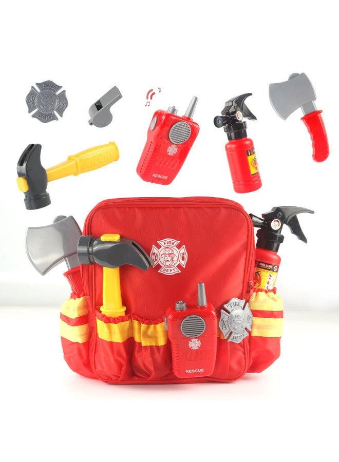 Children Play House Toy Role-playing Cosplay Role Swap Fire-fighting Props Package Play Doctor Suit-Color:KN513 Doctor Schoolbag Suit 250g - Image 4