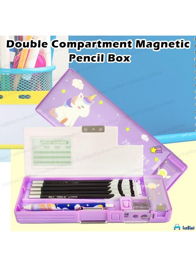 FunBlast Multifunctional Pencil Box For Kids, Unicorn Pencil Box, Kids Pencil Box For Girls, Magnetic Pencil Box For Girls, Pop Up Pencil Box, Unicorn Return Gifts For Kids - Plastic, Multicolor - Image 3