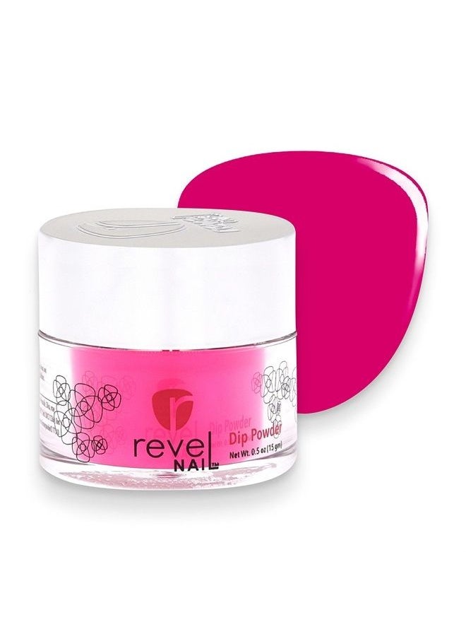 Revel Nail - Dip Powder - Pink Powder Dip Nail Polish, Chip Resistant Dip Nail Powder with Vitamin E and Calcium, DIY Manicure - Image 1