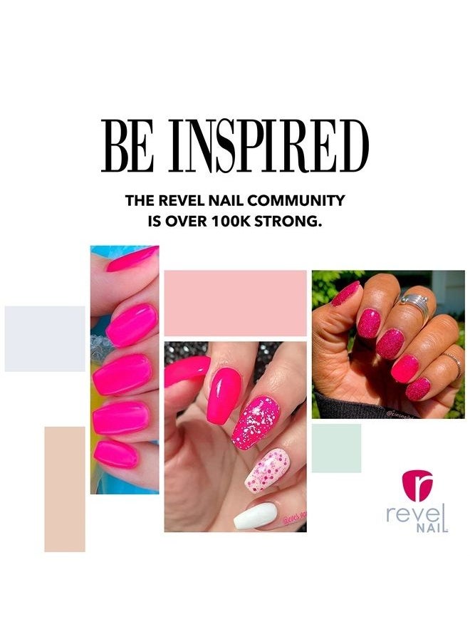 Revel Nail - Dip Powder - Pink Powder Dip Nail Polish, Chip Resistant Dip Nail Powder with Vitamin E and Calcium, DIY Manicure - Image 1