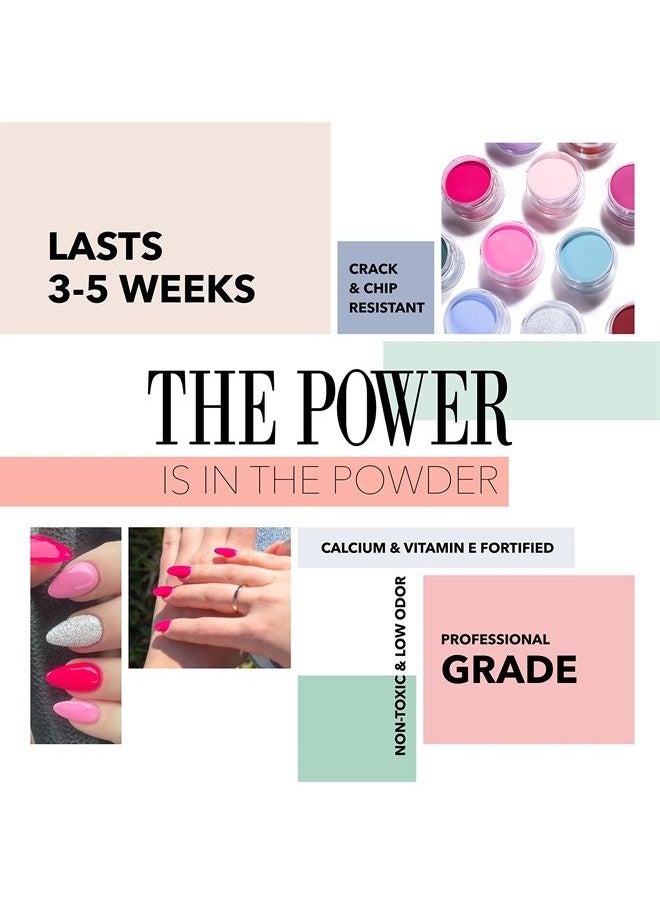 Revel Nail - Dip Powder - Pink Powder Dip Nail Polish, Chip Resistant Dip Nail Powder with Vitamin E and Calcium, DIY Manicure - Image 1