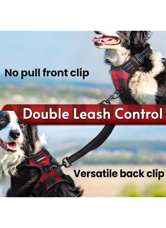 Dog Harness for Large Dogs No Pull, Adjustable Dog Walking Vest Harness with 2 Leash Clips, Comfort Padded Pet Harness with Handle, Reflective Front Body Harness, Red Plaid, Medium - pzsku/Z35317413838A3F0B7567Z/45/_/1687780299/7c30cc88-9aae-4ed7-bfa4-b20467da3a04