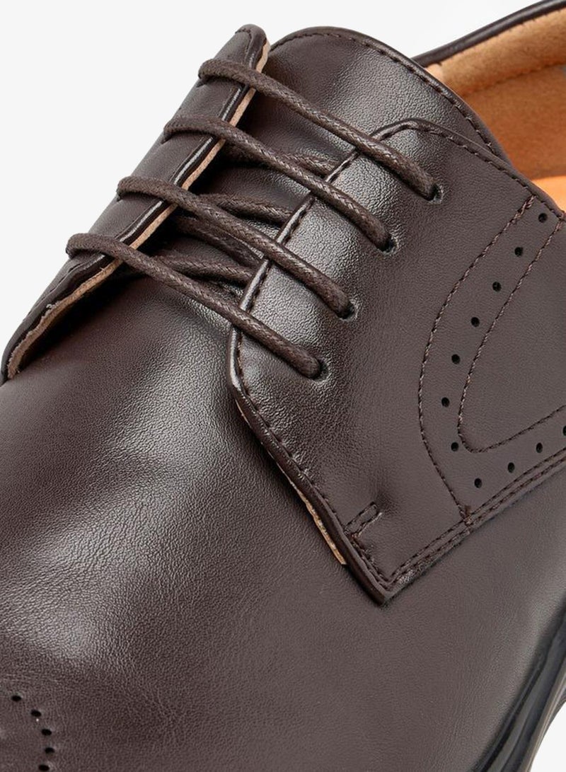 Le Confort Men Perforated Lace-Up Derby Shoes - Image 4