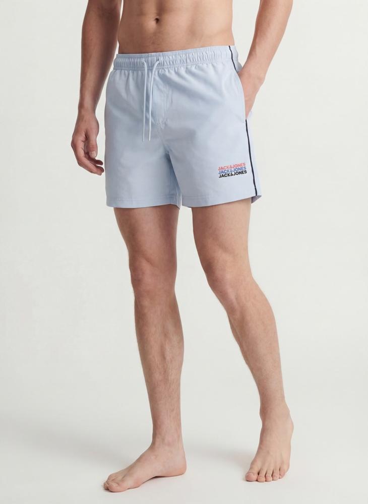 JACK & JONES Logo Drawstring Swim Shorts - Image 1