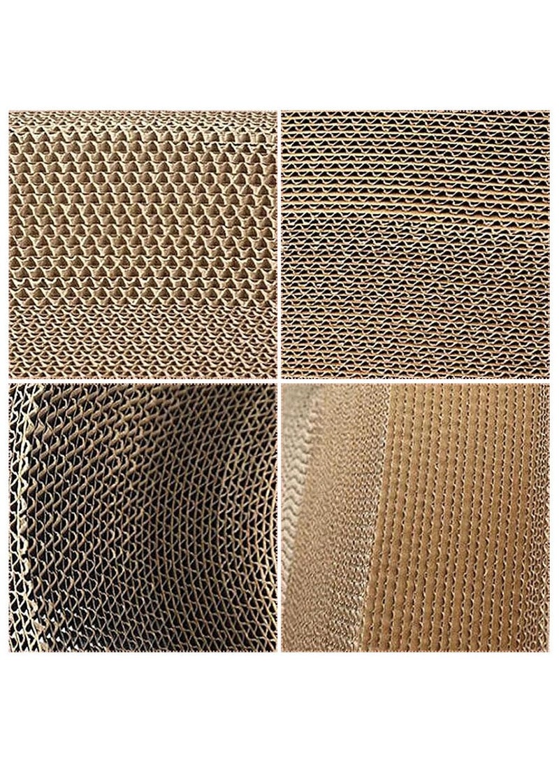 SYOSI Cardboard Cat Scratcher, Density Cat Scratch, Corrugated Cat Scratching Pad Box Durable for Furniture Protection, Cat Scratcher Bowl Cardboard Bed Lounger Couch for Indoor Cats Sleeping (Round) - Image 2