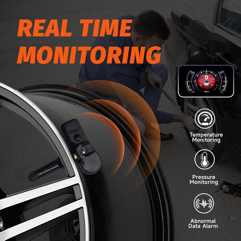 مجموعة من 4 مستشعرات TPMS لمراقبة ضغط الإطارات 433MHz متوافقة مع Viano Metv Vito V-Class بديل لـ # A4479050500 - Image 5