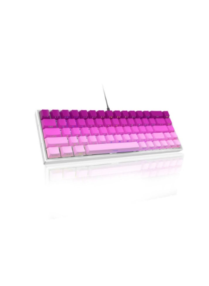 Generic - Gaming Keyboard,68-Key Mechanical Keyboard, Blue Switches, Type-C Wired Connection, Multi-Color Mixed Backlight, PBT Keycaps, 100 Million Keystroke Lifespan, Compact Gaming Keyboard - Image 1