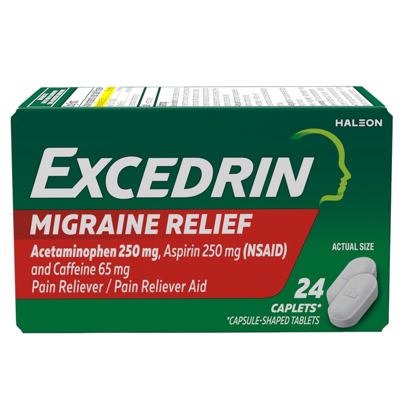 EXCEDRIN أقراص إكستدرين لتخفيف أعراض الشقيقة - 24 حبة - Image 1