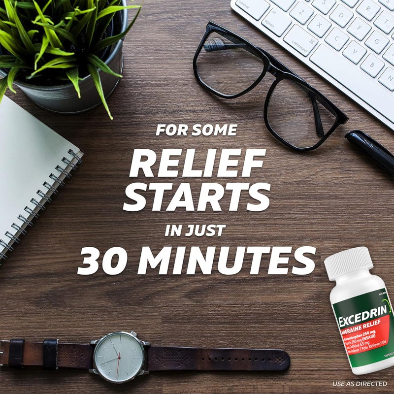 EXCEDRIN أقراص إكستدرين لتخفيف أعراض الشقيقة - 24 حبة - Image 2