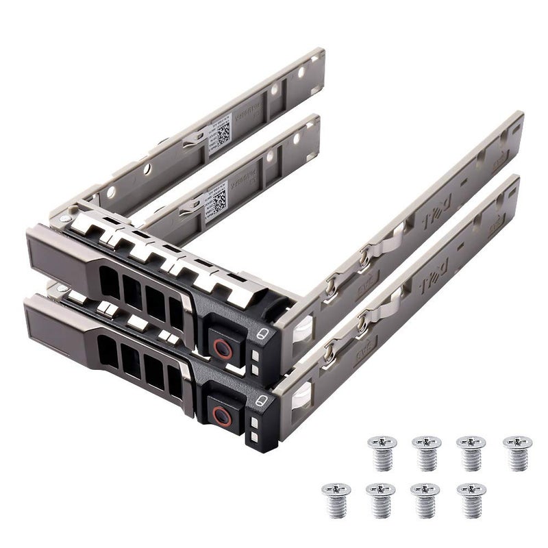 HUYUN عبوة 2 قطعة من صينية القرص الصلب SAS SATA بحجم 2.5 بوصة 8FKXC 08FKXC متوافقة مع ديل باور إيدج R630 R730 R730XD T630 R430 T430 باور فولت MD1420 MD3420 سلسلة - Image 1