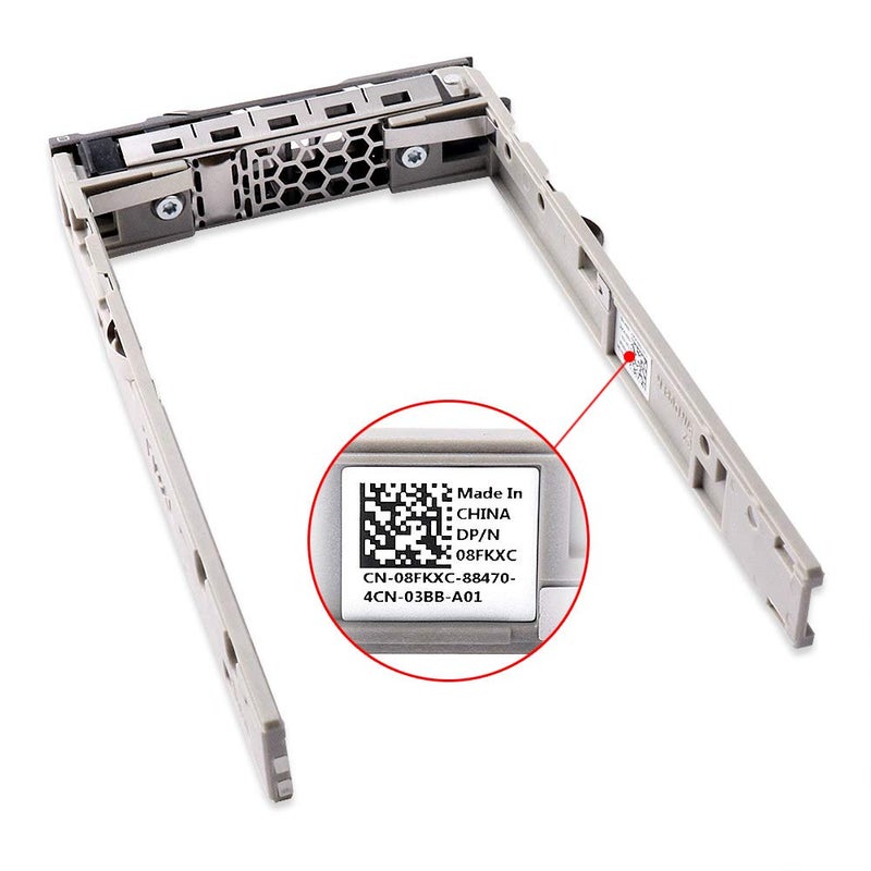 HUYUN عبوة 2 قطعة من صينية القرص الصلب SAS SATA بحجم 2.5 بوصة 8FKXC 08FKXC متوافقة مع ديل باور إيدج R630 R730 R730XD T630 R430 T430 باور فولت MD1420 MD3420 سلسلة - Image 4
