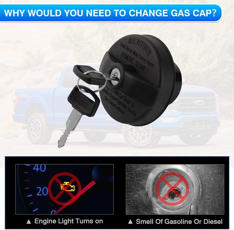 Forccord Custom Fit Regular Locking Fuel Cap - Black Replacement #10510 - Image 3