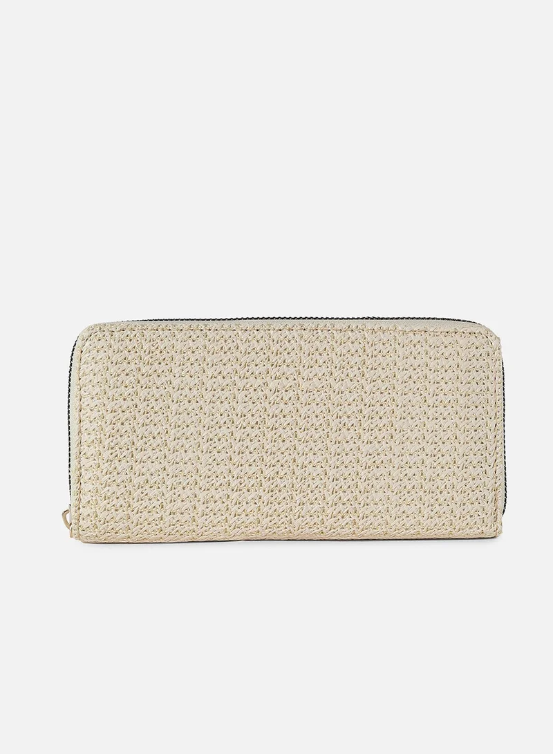 Haute Sauce White Textured Vegan Leather Wallet