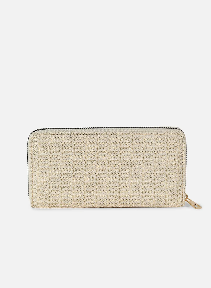 Haute Sauce White Textured Vegan Leather Wallet