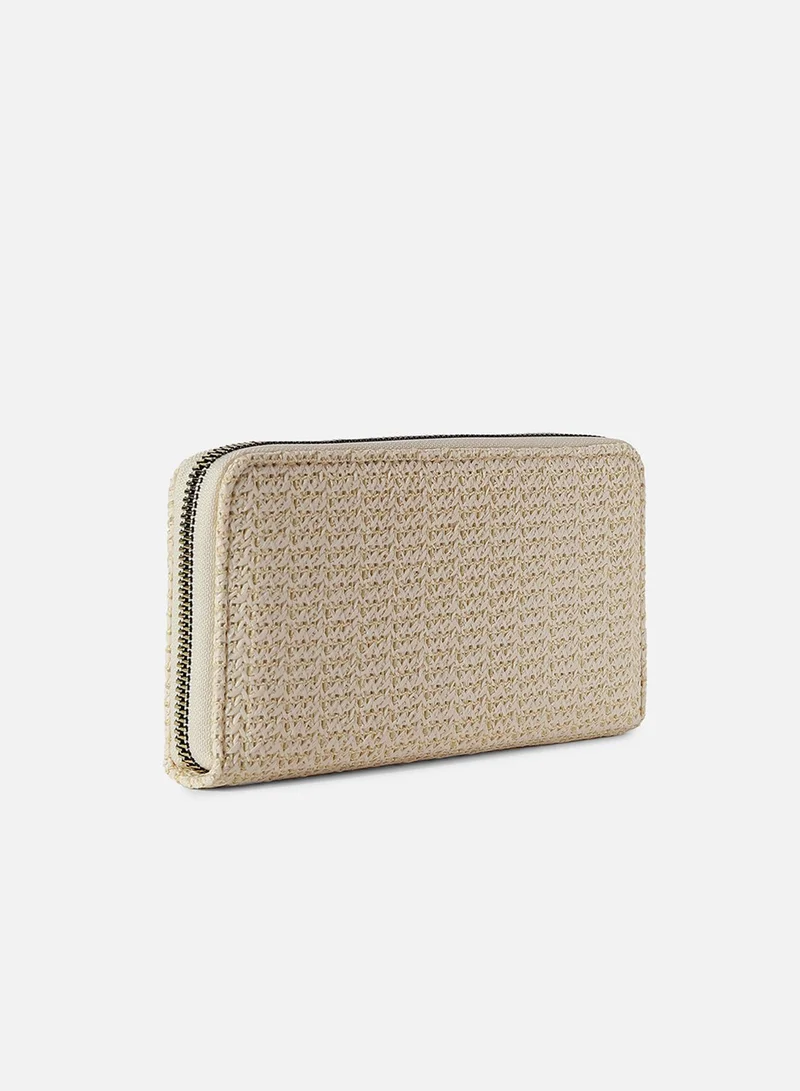 Haute Sauce White Textured Vegan Leather Wallet
