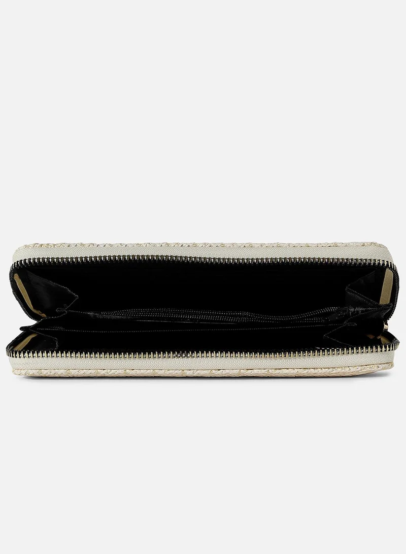 Haute Sauce White Textured Vegan Leather Wallet