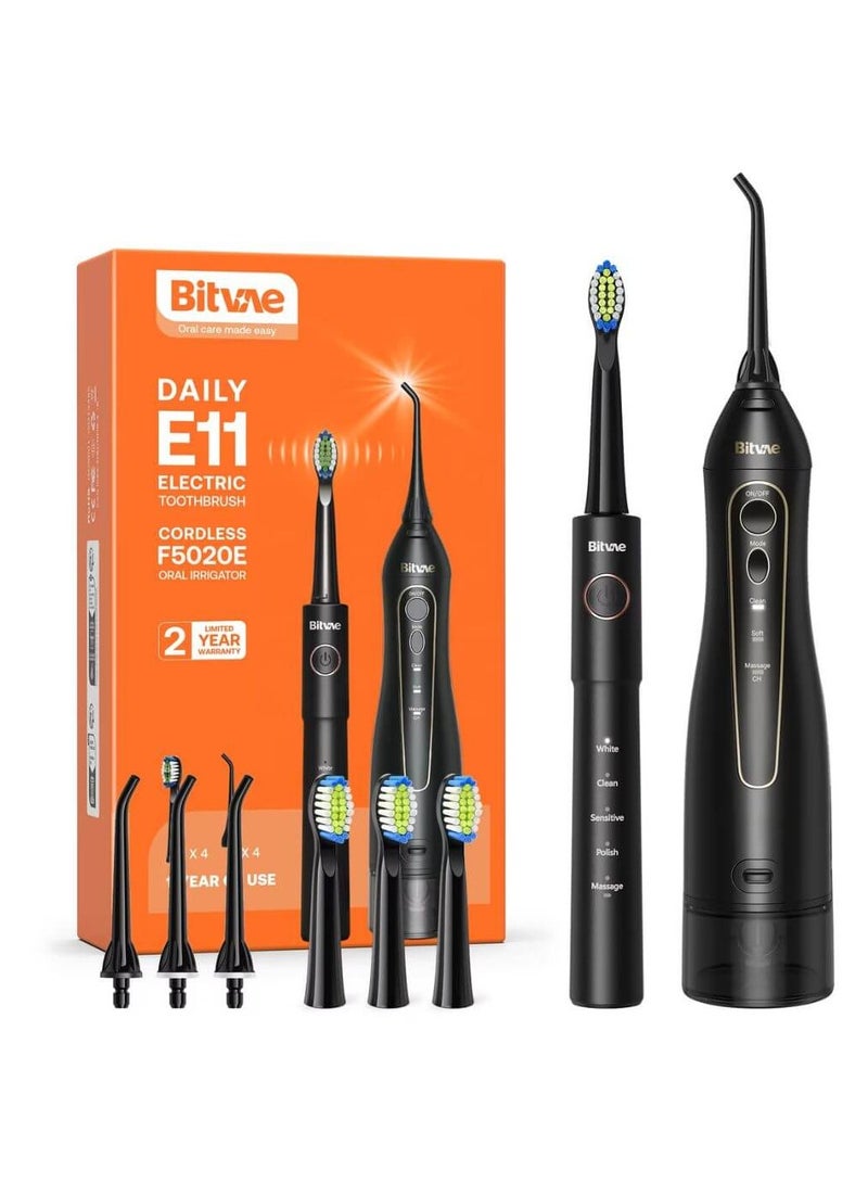 بيتفي بيتفاي للعناية بالفم | فرشاة أسنان كهربائية E11 + جهاز ري فموي F5020E - Image 1
