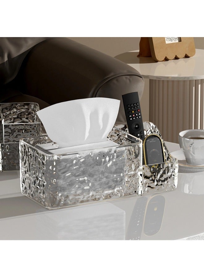 هومستر صندوق مناديل متعدد الوظائف، موزع منظم ورق بنقشة الجليد، تخزين كبير للمطبخ، الحمام، المنزل، والمكتب - Image 2