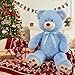 MorisMos 47inch Giant Teddy Bear Stuffed Animal 4ft Big Teddy Bear Plush for Baby Shower Life Size Stuffed Bear Gifts for Kids Girls Girlfriend Women on Valentine Christmas BirthdayBlue - Image 4