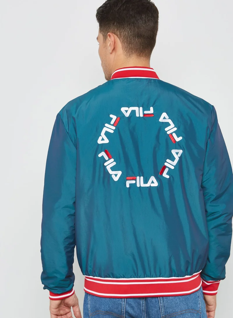 FILA Skyler Iridescent Embroidered Bomber Jacket