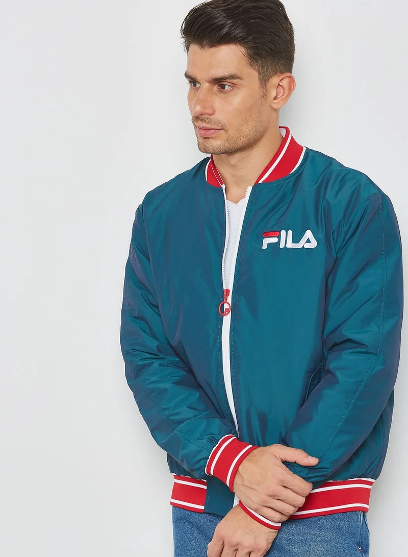 FILA Skyler Iridescent Embroidered Bomber Jacket